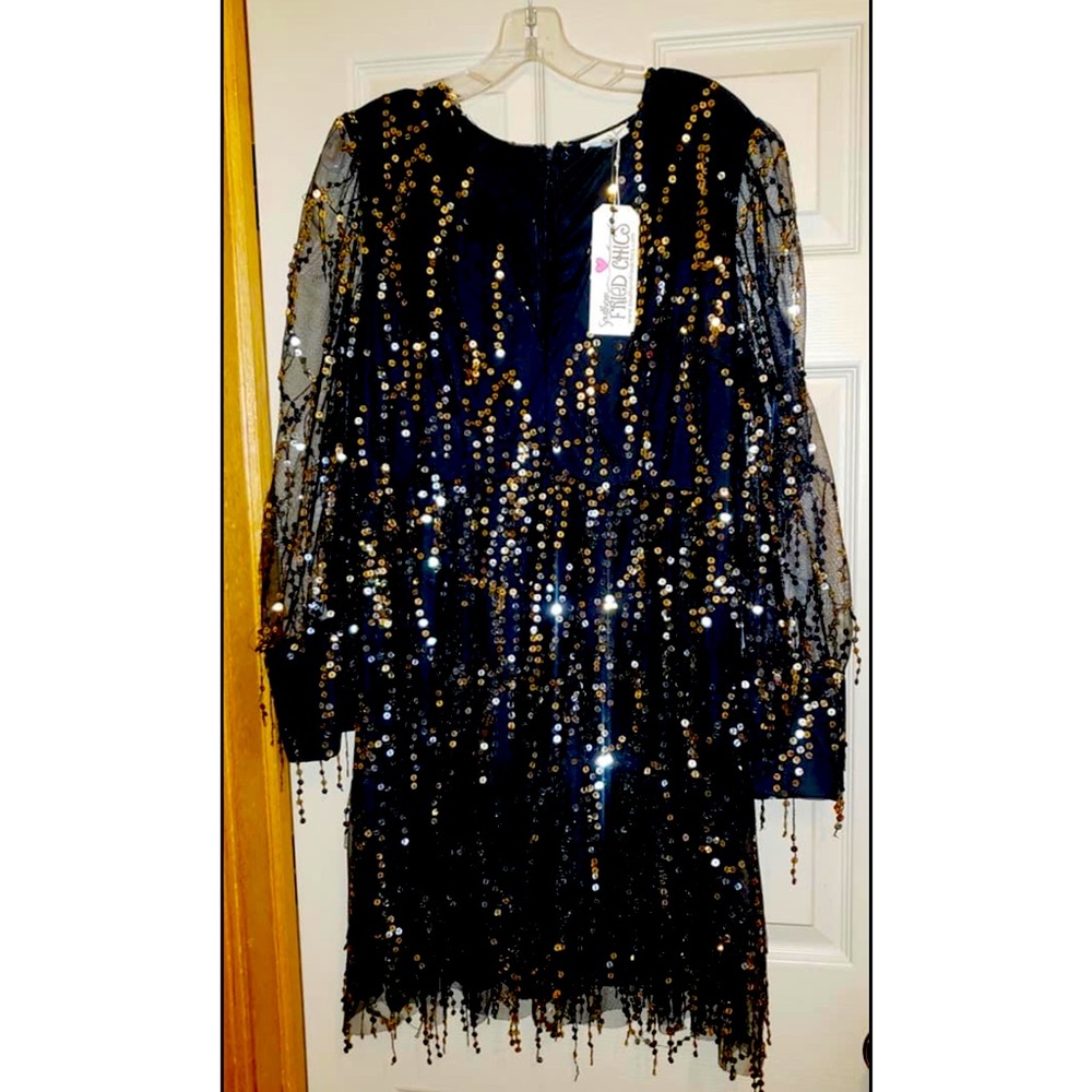 Southern Fried Chics Seasons Change Black Dress